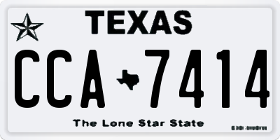 TX license plate CCA7414