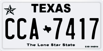 TX license plate CCA7417