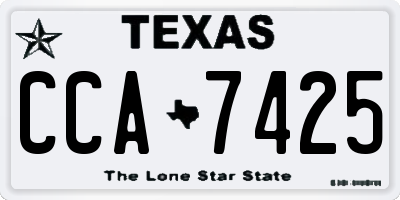 TX license plate CCA7425