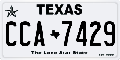 TX license plate CCA7429