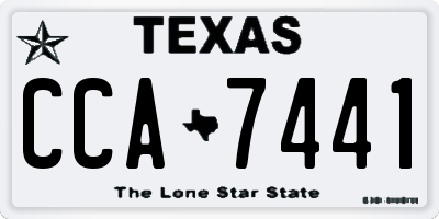 TX license plate CCA7441