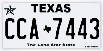 TX license plate CCA7443