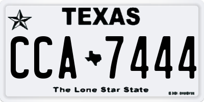 TX license plate CCA7444