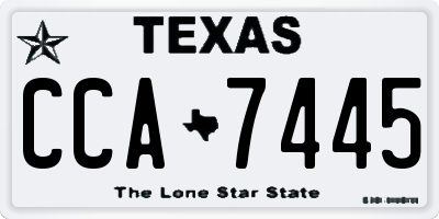TX license plate CCA7445