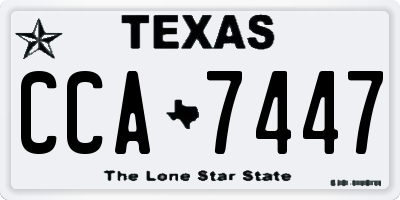 TX license plate CCA7447