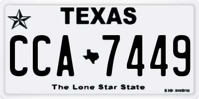 TX license plate CCA7449