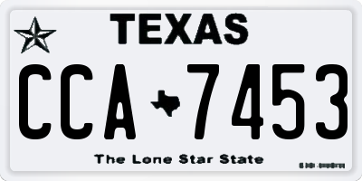 TX license plate CCA7453