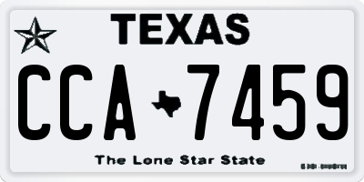 TX license plate CCA7459