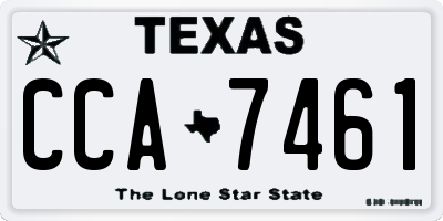 TX license plate CCA7461