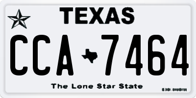 TX license plate CCA7464