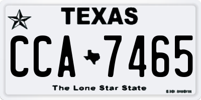 TX license plate CCA7465