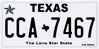 TX license plate CCA7467