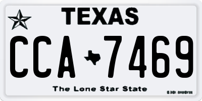 TX license plate CCA7469