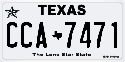 TX license plate CCA7471