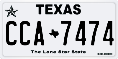 TX license plate CCA7474
