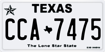 TX license plate CCA7475