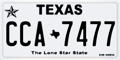TX license plate CCA7477