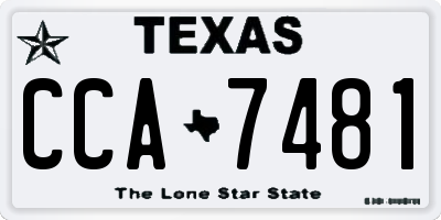 TX license plate CCA7481