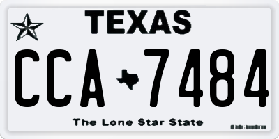 TX license plate CCA7484