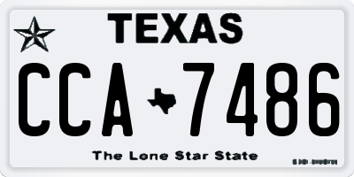TX license plate CCA7486