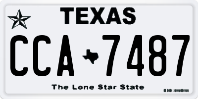 TX license plate CCA7487