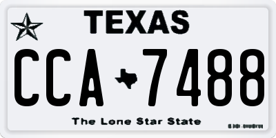 TX license plate CCA7488