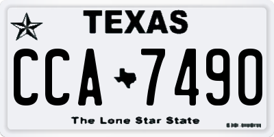 TX license plate CCA7490