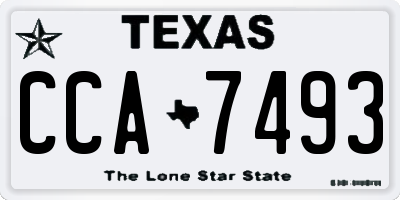 TX license plate CCA7493