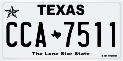 TX license plate CCA7511