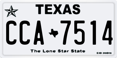 TX license plate CCA7514