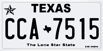 TX license plate CCA7515