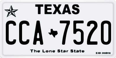 TX license plate CCA7520