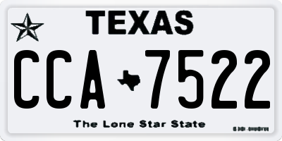 TX license plate CCA7522