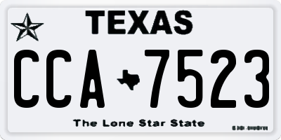 TX license plate CCA7523