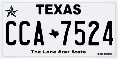 TX license plate CCA7524