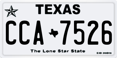 TX license plate CCA7526