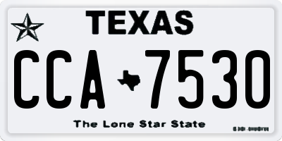TX license plate CCA7530