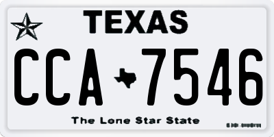 TX license plate CCA7546