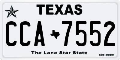 TX license plate CCA7552