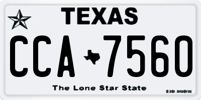 TX license plate CCA7560