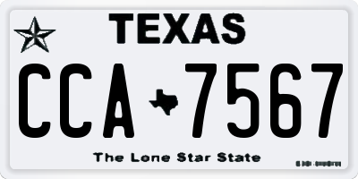 TX license plate CCA7567