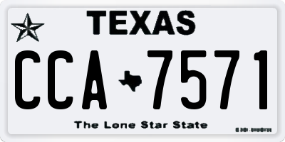 TX license plate CCA7571