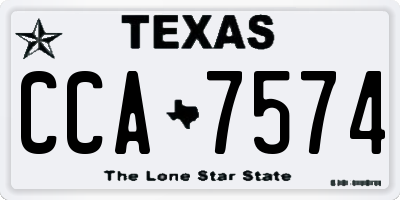 TX license plate CCA7574
