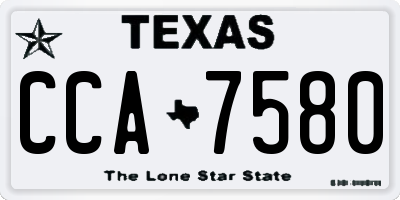 TX license plate CCA7580
