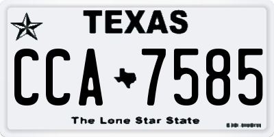 TX license plate CCA7585