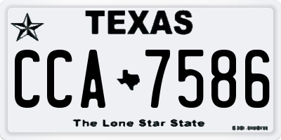 TX license plate CCA7586