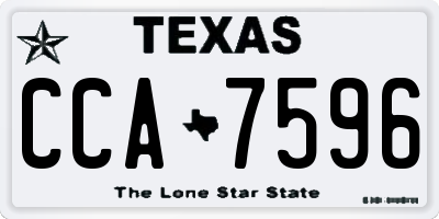 TX license plate CCA7596