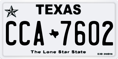 TX license plate CCA7602