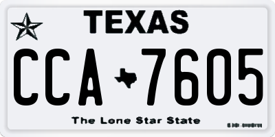 TX license plate CCA7605