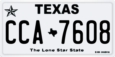 TX license plate CCA7608